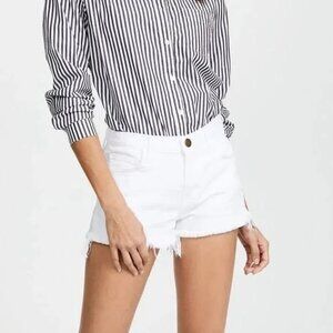 NWOT Current Elliot White Denim Boyfriend Short - Size 24
